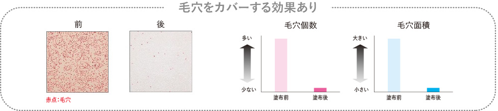毛穴をカバーする効果あり