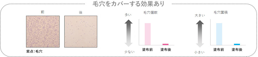 毛穴をカバーする効果あり